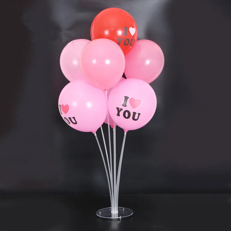 Держатель для воздушных шаров с 7 трубками стойка из прозрачного пластика украшение дня рождения детской