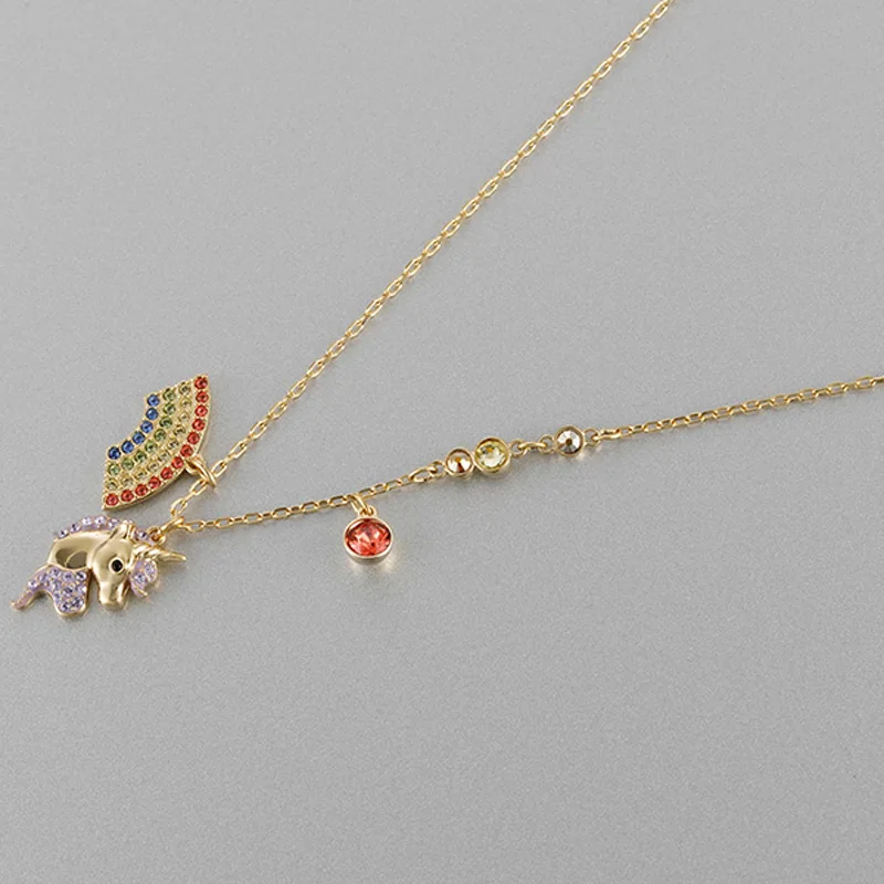 2020 New Fashion Charm Sterling Silver Original 1:1 Copy Cute Unicorn Wild Necklace Female Luxury Jewelry Gifts | Украшения и