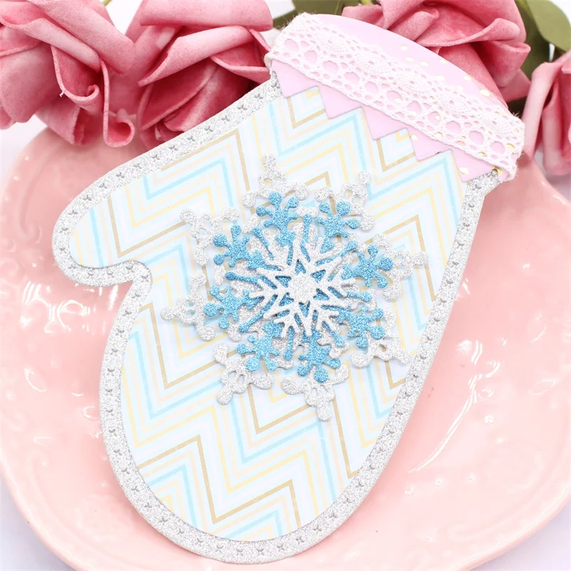 Рождественские перчатки металлические штампы трафареты для фотоальбома