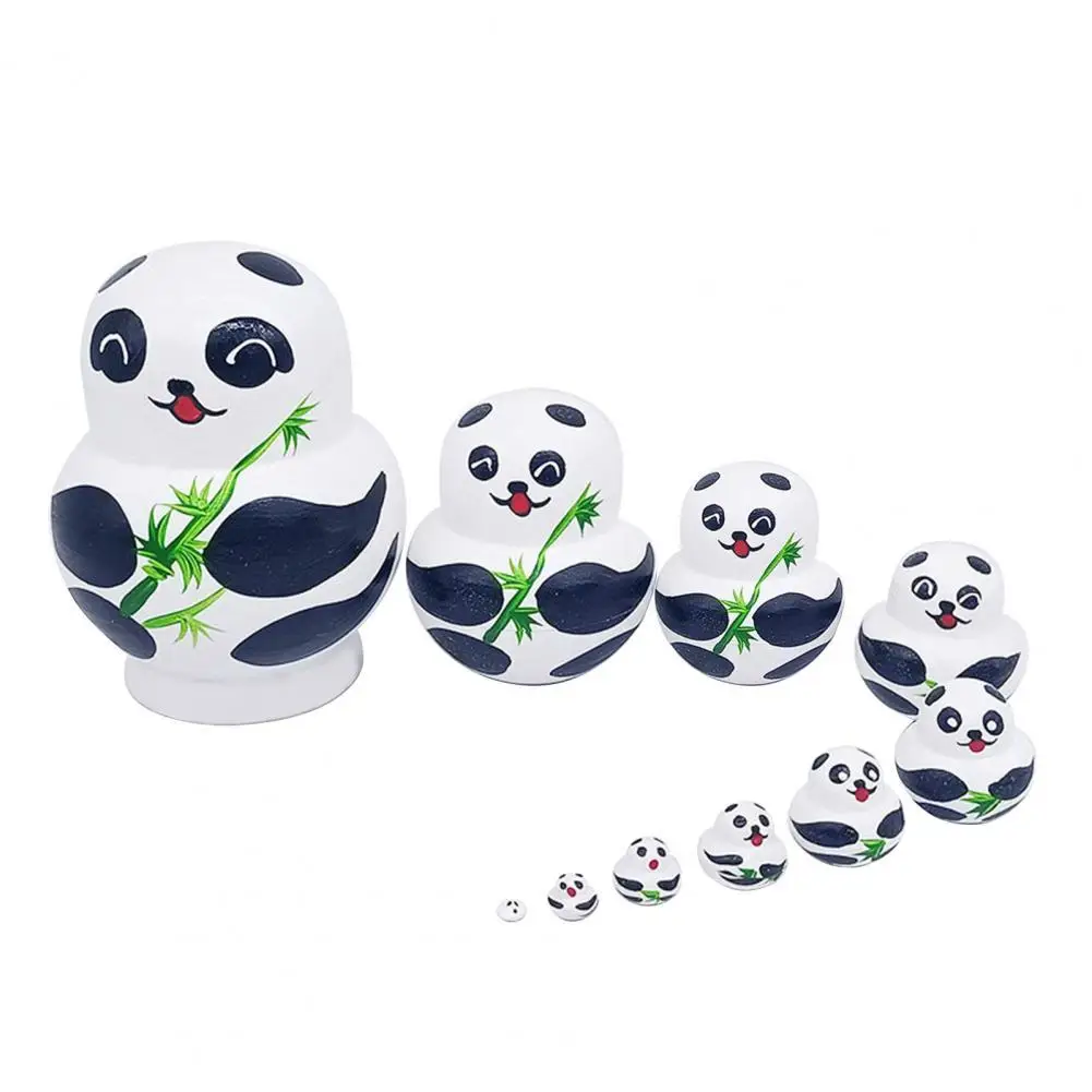 

1Set Nesting Dolls Fine Workmanship Handicraft Product Kids Traditional Ten Layers Matryoshka Nesting Panda Doll