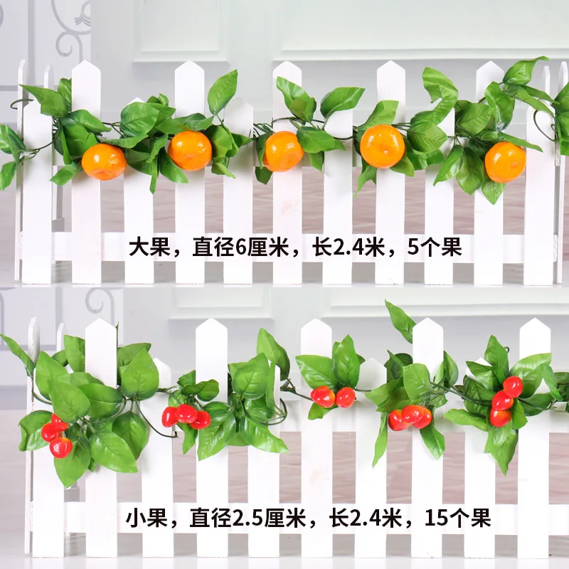 Искусственные фруктовые гирлянды искусственные листья растений лозы дома отель