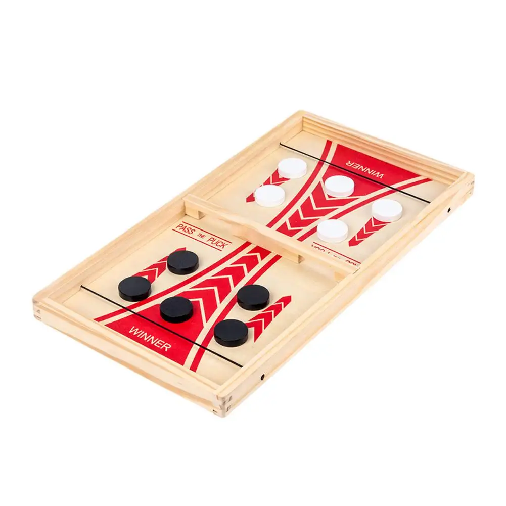 Wooden Board Game Set Fast Sling Puck Game And Gobang Game Toys SlingPuck Winner Party Game Toys For Adult Child Family Party images - 6