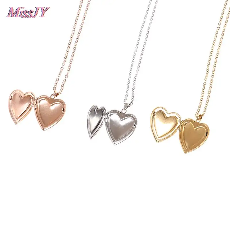 1 шт. Романтический кулон в форме сердца с фоторамкой для друзей ожерелья