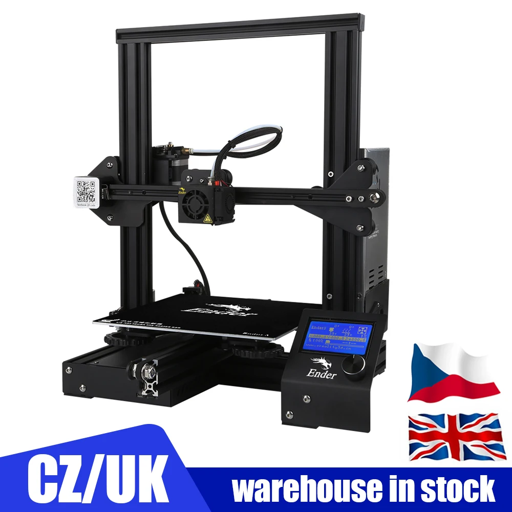 Goedkoop 3D Printer Ender-3 3D Printer Kit Fdm V-Slot I3 MK10 Extruder 1.75Mm Nozzle 220X220X250Mm Size Ender3 3D Printer