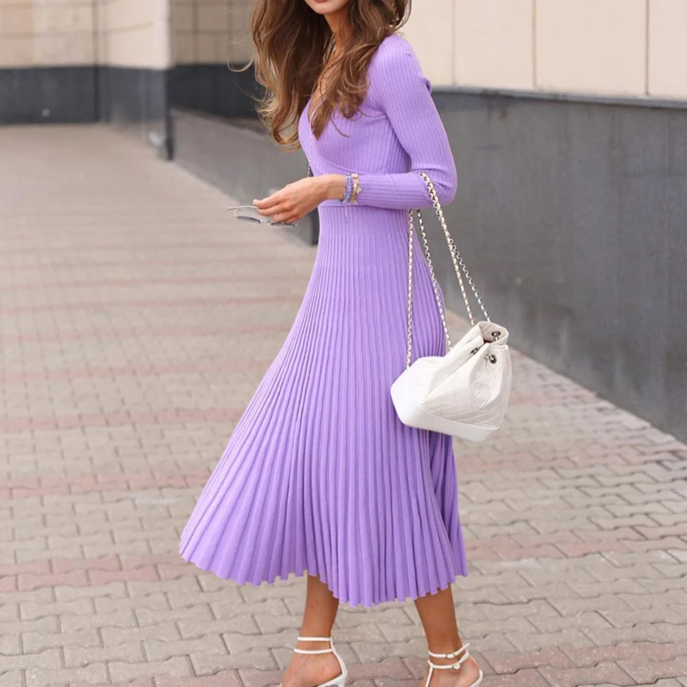 Трикотажное соблазнительное Плиссированное облегающее вечернее платье женское