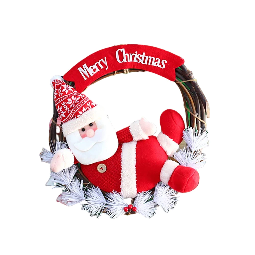 

Christmas Decoration Wall Hanging Garland Window Pendant Xmas Ornaments Delicate Door Hangging Ring Durable Santa Claus Doll
