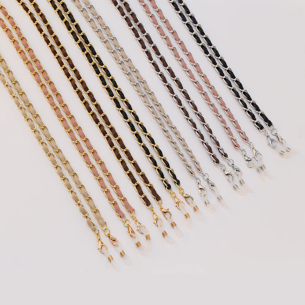 

Цепочка для очков женская из ПУ кожи, простой держатель для солнцезащитных очков, модная цепь для очков