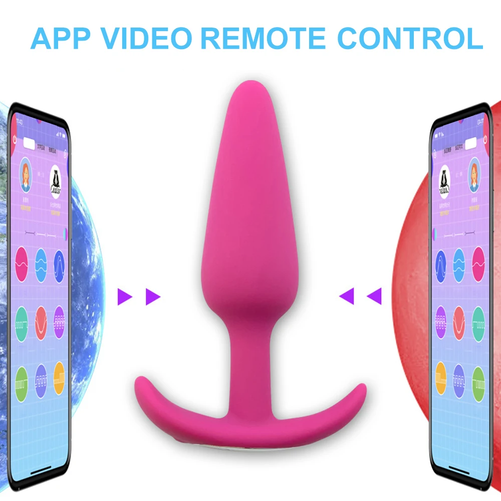 Bluetooth APP Anal Plug Vibrator Music Video Control Sex Toy For Adults Male Prostate Massage Female Dildo Butt | Красота и здоровье
