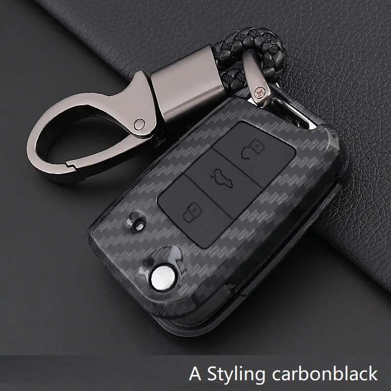 Чехол для автомобильного ключа из углеродного волокна чехол Volkswagen VW Golf 7 MK7 Tiguan