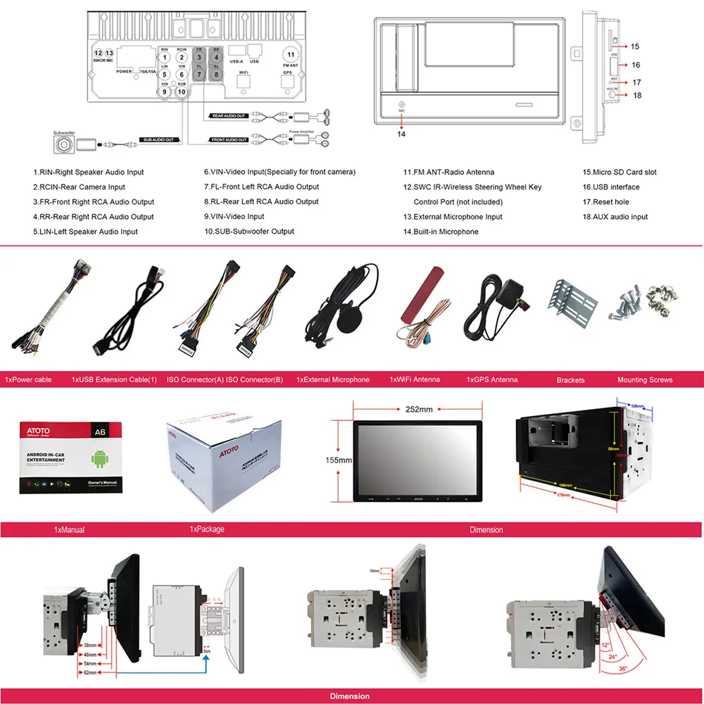 

[10 inch] ATOTO A6 Standard A6Y1010SB 2 din Android Autoradio Car GPS Video Player Bluetooth Multimedia Radio Automotivo Carplay