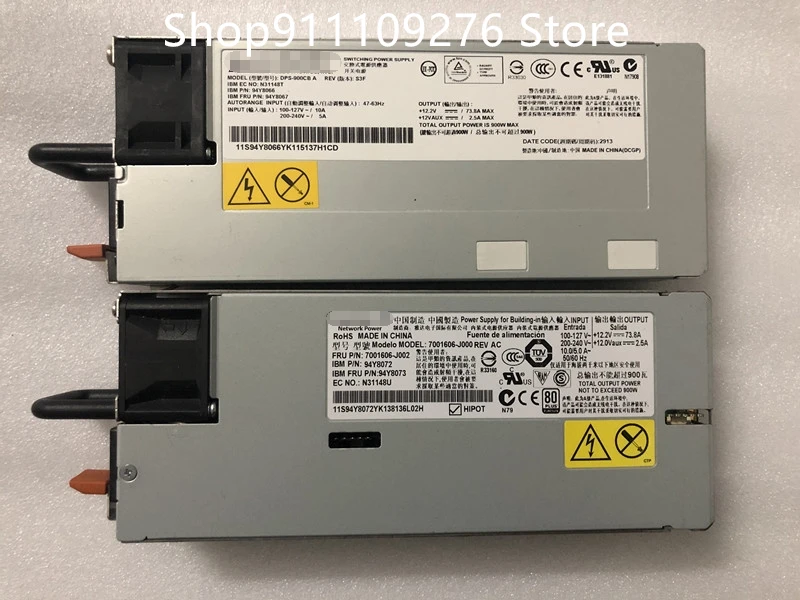 Оригинальный блок питания для IBM X3650M4 7001606-J000 94Y8073 DPS-900CB A 94Y8067 MAX 900W