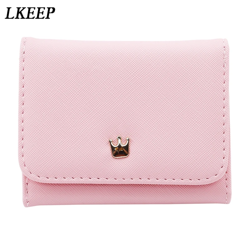 Женский кошелек 2020 женские короткие кошельки украшенные короной Мини для денег