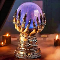 halloween glowing crystal ball magic ball creative magic witch hands ball night light lamp skull fingers plasma ball decorations