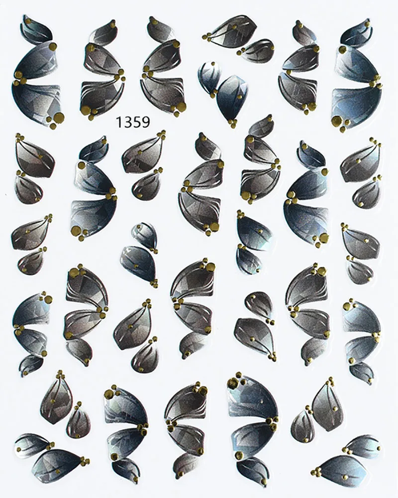 

1pc Ribbon Design Nail Art Sticker 5D Self-Adhesive Streamers Decals for Manicure DIY Transfer Sticker Nail Art Decoration