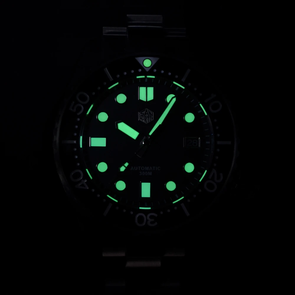 

San Martin Dive Watch MM300 NH35 Luxury Men Automatic Mechanical Watch Sapphire Glass Ceramic Bezel Date C3 Super Luminous 30Bar
