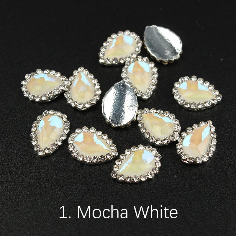10/30 шт/упаковка Горячая mocha ромбовидный Кристалл Rhinstone для ногтей металлические украшения 3d дизайн ногтей амулеты «сделай сам»