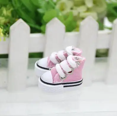 pink 3,6 см Blyth кукла обувь Цветочные холщовые куклы обувь для кукла 1/6 аксессуары(fit Blyth, Azone, Licca, Barbies, 1/6 Bjd, кукла 1/6 s - Цвет: pink