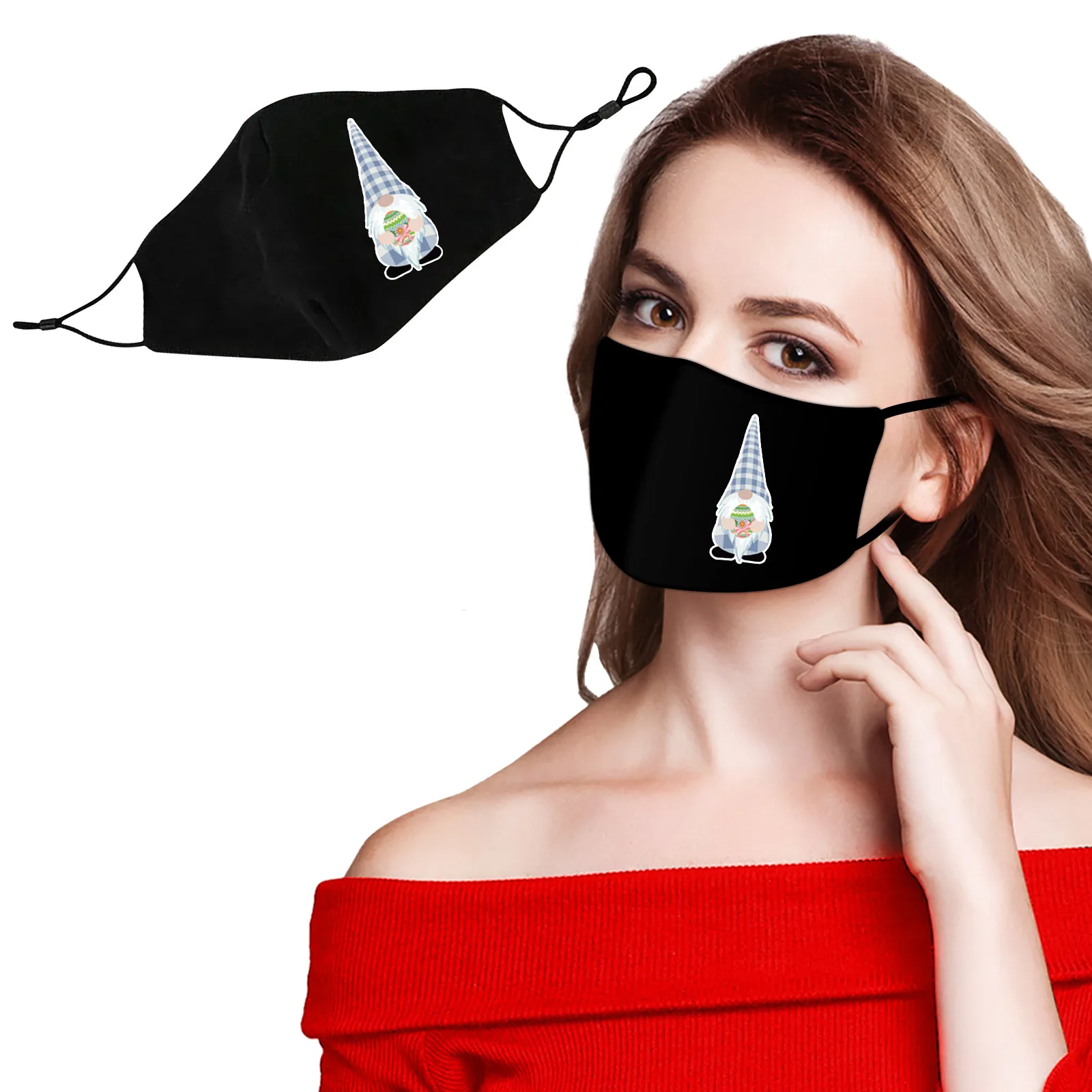 Маска для лица PM2.5 многоразовая моющаяся с принтом куклы | Тематическая одежда и