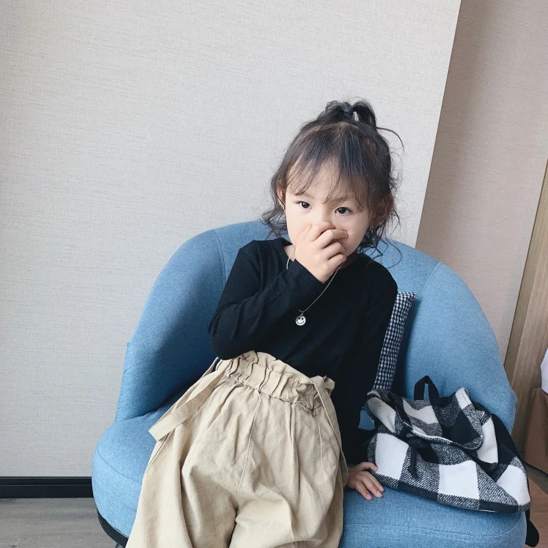 Осеннее платье 2019 новое детское нижнее белье футболка из чистого хлопка с