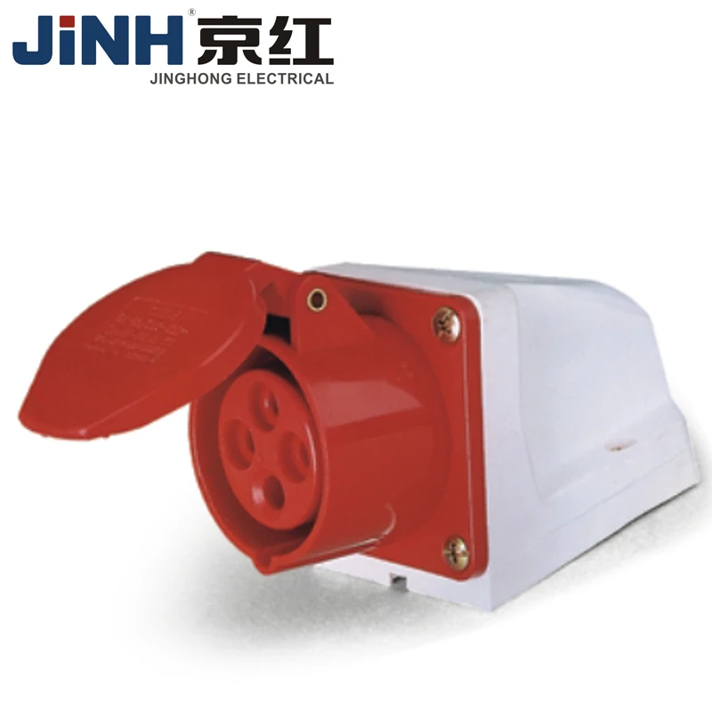 

Industrial Socket 16A/32A 4 Poles Electrical Waterproff Socket IP44 Connector 380V/415V