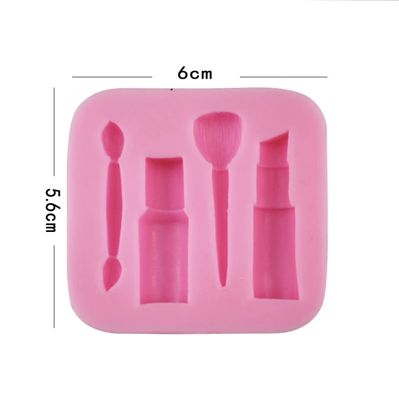 

Homemade lipstick eyebrow pencil blush brush silicone fondant mold Chocolate biscuit cake decorating mold DIY baking tools molds