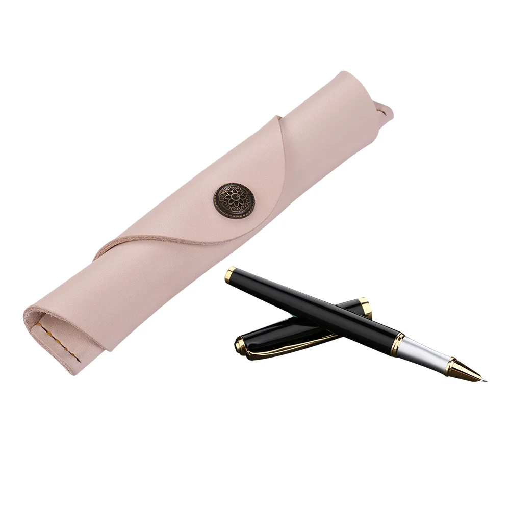 

Antique Leather Pen Case Fountain Handmade Sleeve Bag Pouch Protector for Single Pen Stylus Ballpoint 7 * 1.2''
