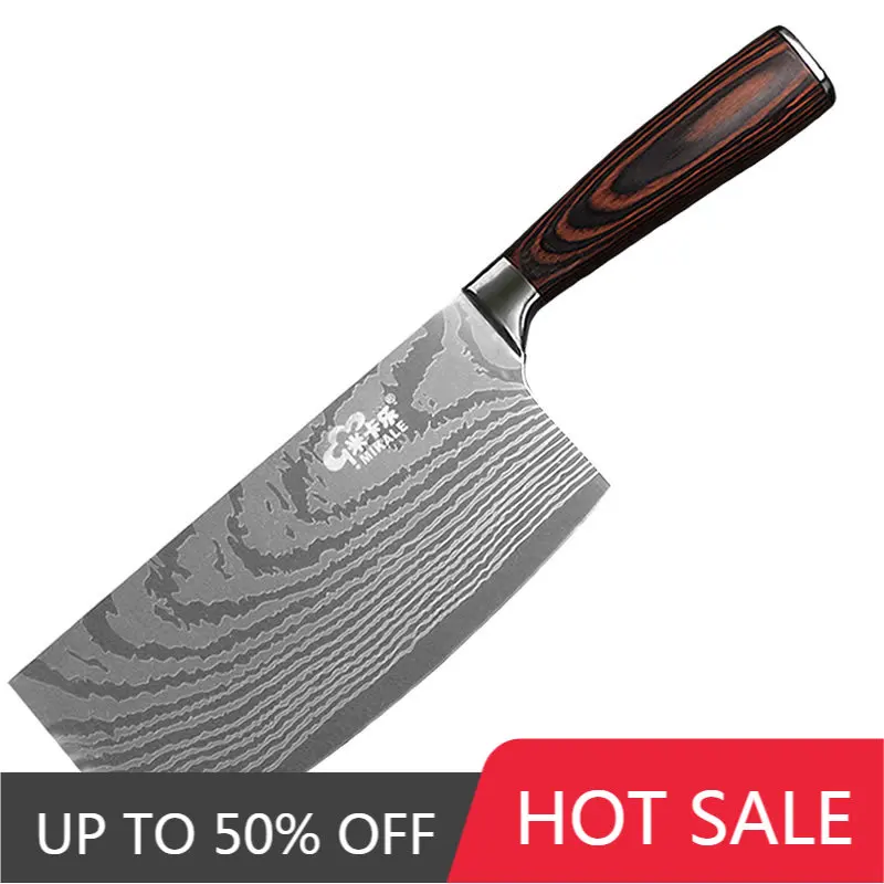 

Острый простой молибденовый ванадиевый нож для овощей бытовой большой нож для мяса кухонный нож шеф-повара нож с узором мясницкий нож