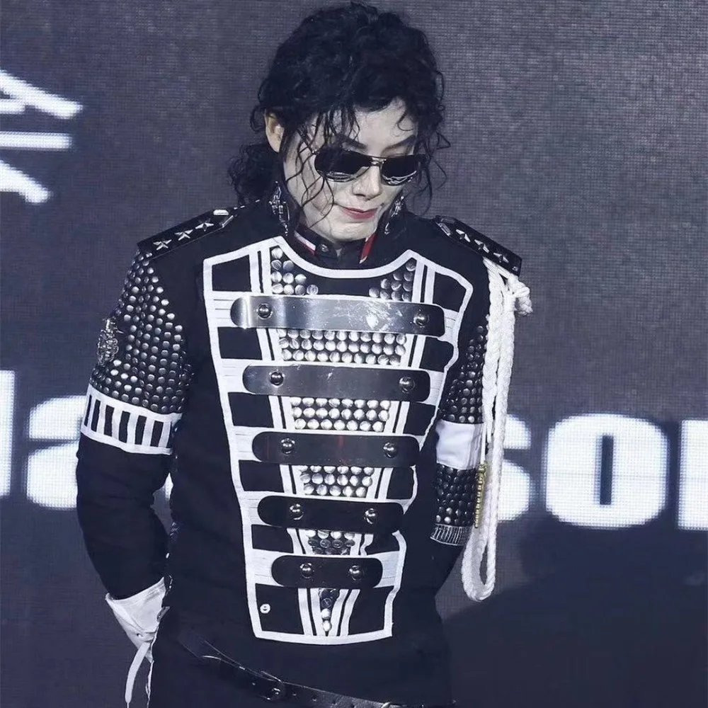 Панк MJ Майкл Джексон Германия военный крутой Gaorgeous тизер Куртка Верхняя одежда для коллекции Хэллоуин костюм подарок