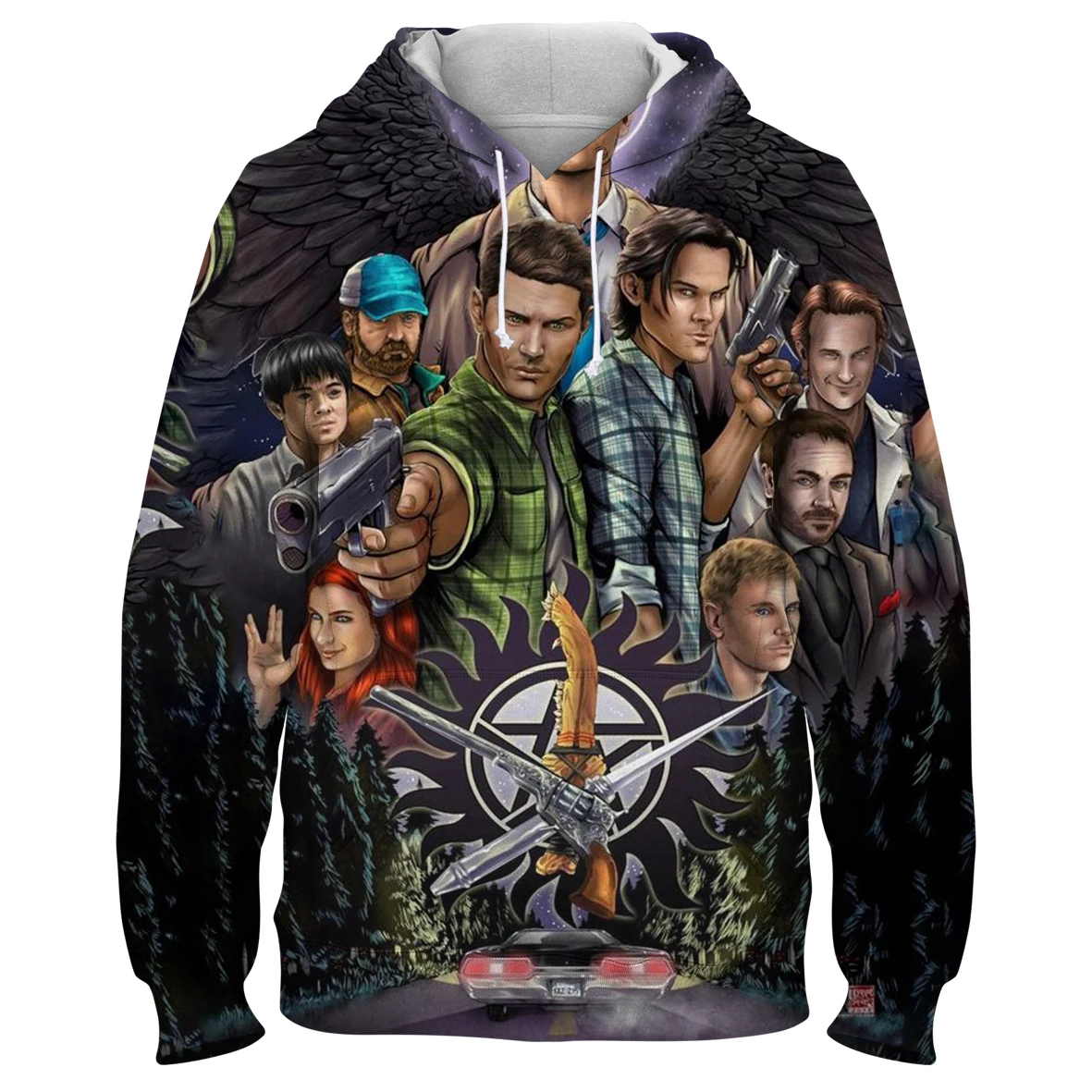 

Supernatural 3d Cool Hoodie Autumn 2021 Women's Oversized Hoodies Girl Female Casual Long Sleeve Pullover Tops Cool Outerwear