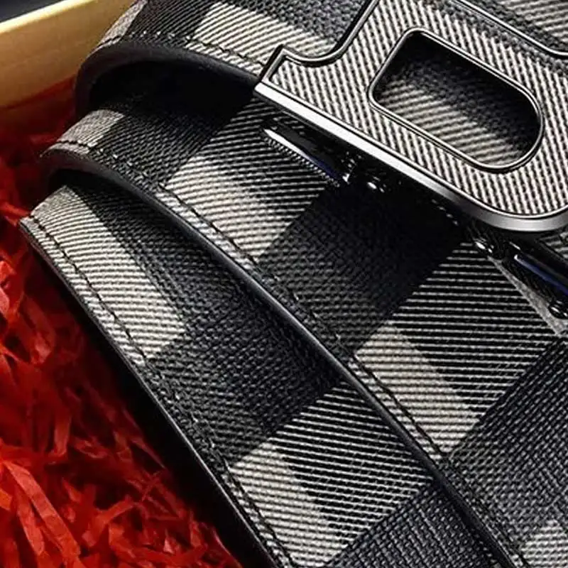 

Men's And Women's b Trousers Belt Head Layer Cowhide Embossed Casual Business All-Match Men's Genuine Leather Luxury Belt