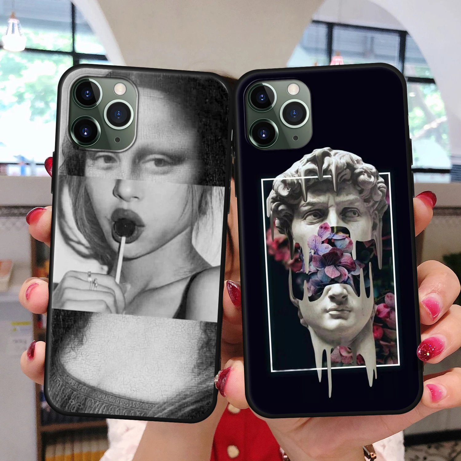 Чехол для iphone 12 Mona Lisa Art David мягкий силиконовый чехол iPhone 5S 6 6s 7 8 Plus XR X XS Max 11 pro
