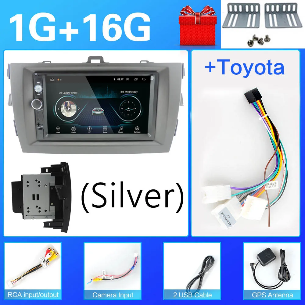 Автомобильный Радио Android 8,1 мультимедийный плеер для Toyota Corolla E140/150 2006 2007 2008 2009 2010 2011 2012 2013 wifi gps навигация