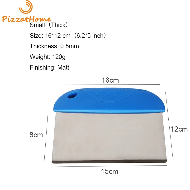 Нож для пиццы PizzAtHome из нержавеющей стали приготовления еды скребок с резиновой