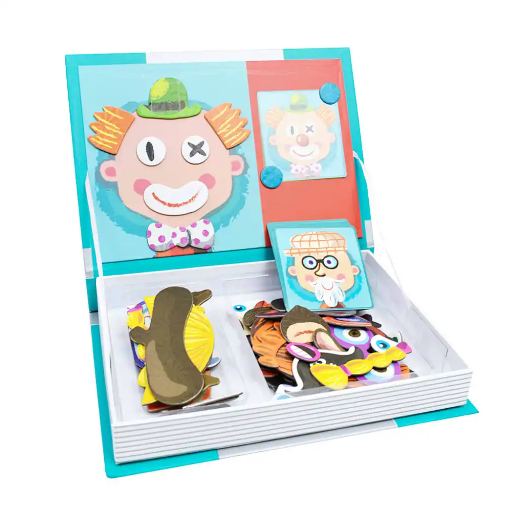 79 шт Магнитная книга Crazy Face игрушка, игрушечный набор детский подарок на день рождения