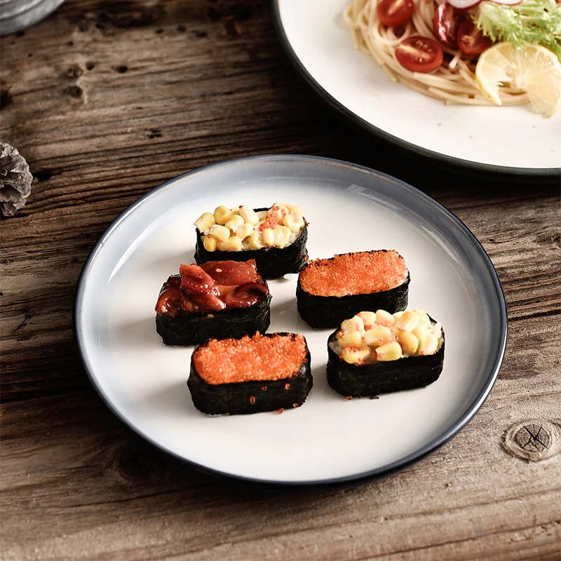 Градиентная керамическая тарелка большая для ужина ресторана блюдо стейка