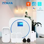 ZONAN G12 Tuya Wi-Fi Gsm сигнализация охранная система детектор дыма Alexa совместимое управление приложением умный дом беспроводная сигнализация комплекты