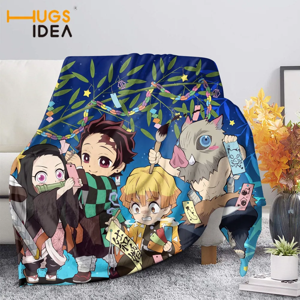HUGSIDEA мягкие удобные плюшевые одеяла для подростков японское аниме рассекающее
