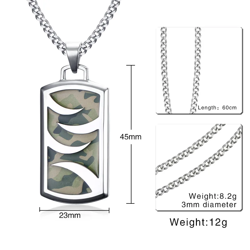 2020 оригинальный дизайн из нержавеющей стали капель клея камуфляжная подвеска