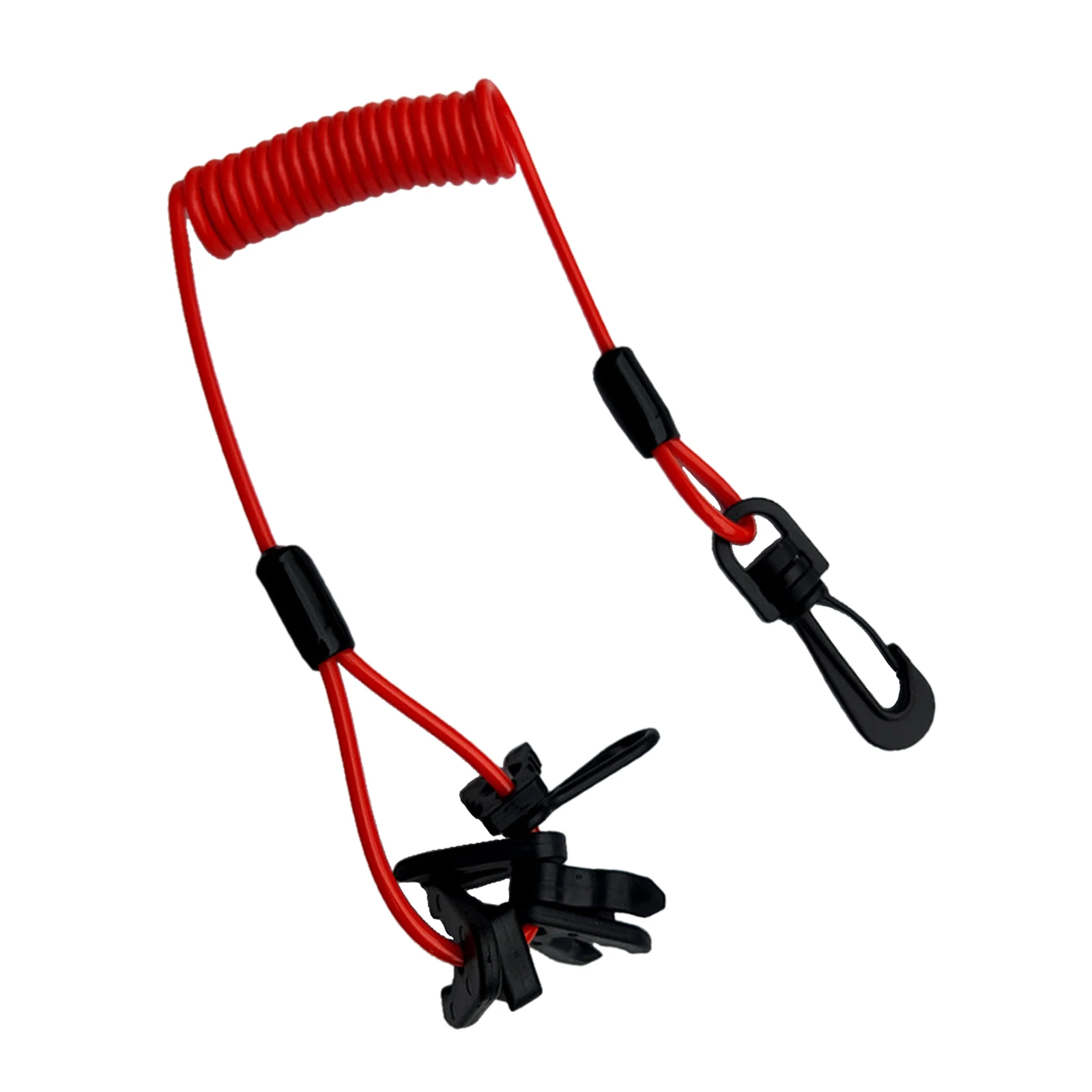 

Boat Engine Motor Kill Stop Switch, Outboard Engine Ignition Emergency Kill Stop Switch Key Lanyard Rope Clip Red