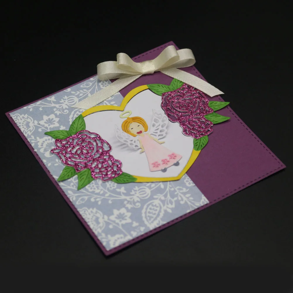 Трафарет с изображением цветов и листьев металлический трафарет для