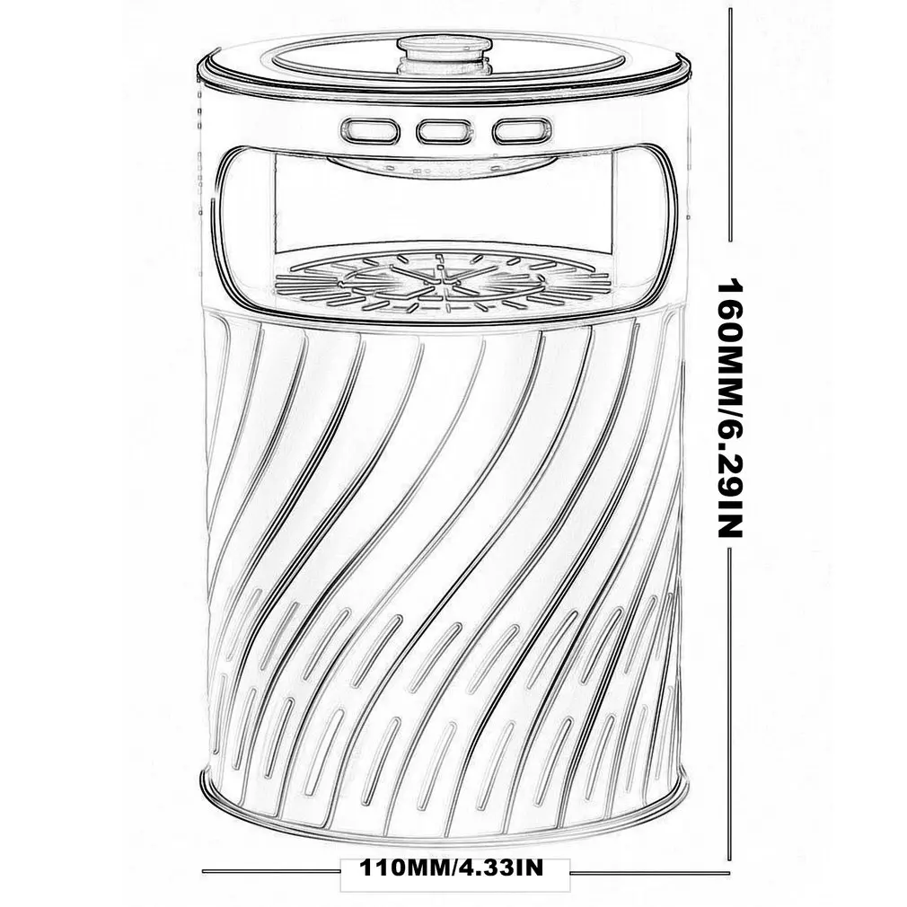 

Spiral Pattern Mosquito Killing Lamp Household Air Duct Usb Power Supply Light Wave Trapping Low Noise Mosquito Killer
