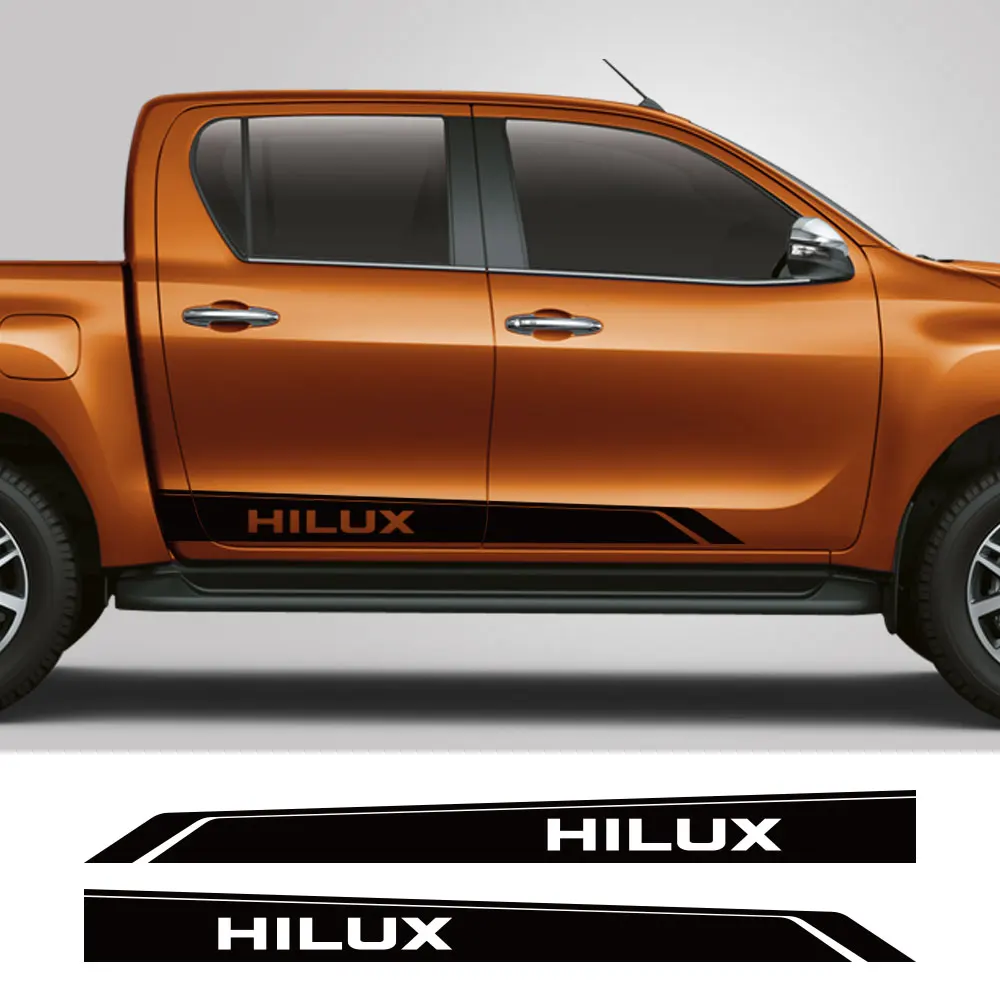 Наклейки для боковых полос Двери пикапа Toyota Hilux Revo Vigo графический декор кузова