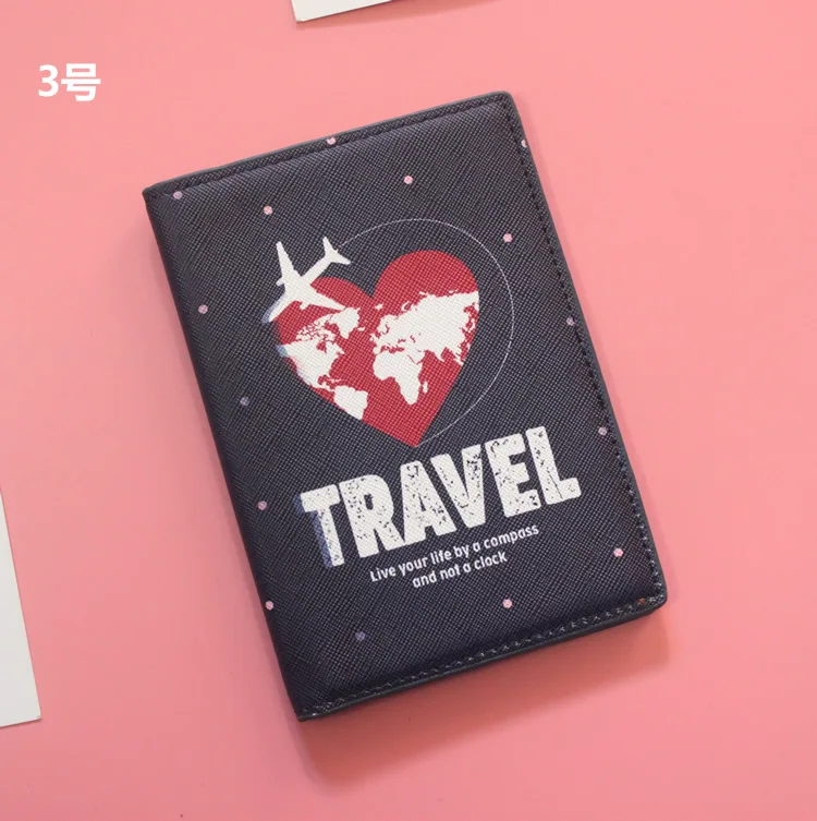 Travel Abroad Cartoon Cute Passport Protector Waterproof Bag Clip Ticket | Багаж и сумки