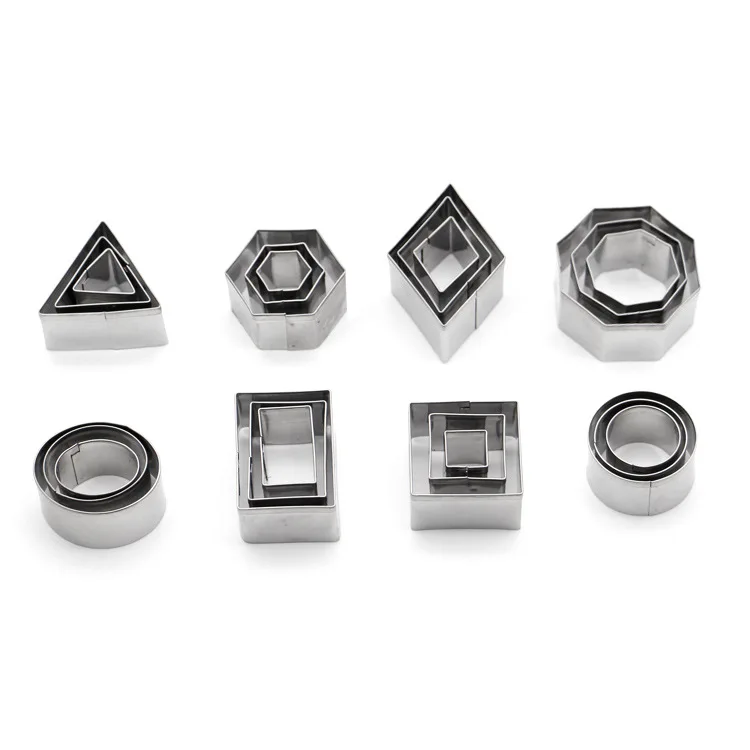 2 4 см 24 шт./лот геометрический круглый квадратный резак для глины из нержавеющей