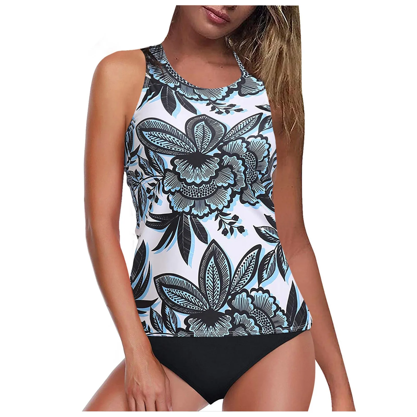 Plus Size Bikini Push Up For Ladies 2021 Summer Women's High Waist Neck Halter Tummy Control Two Piece Swimsuit New #BL3 |
