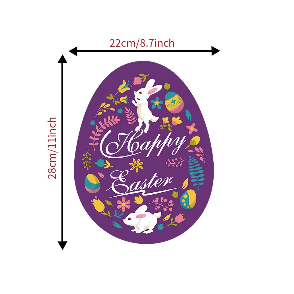 Счастливый Пасхальный стикер на стену кролик виниловая наклейка художественная