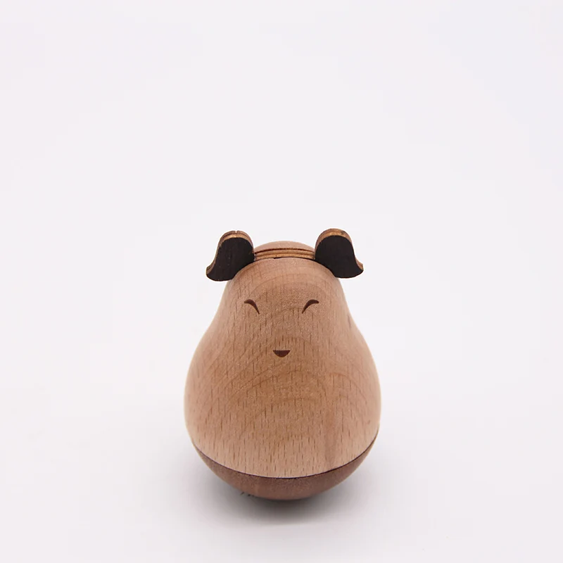 Маленькие деревянные игрушки ручной работы в виде животных забавные мини Roly Poly