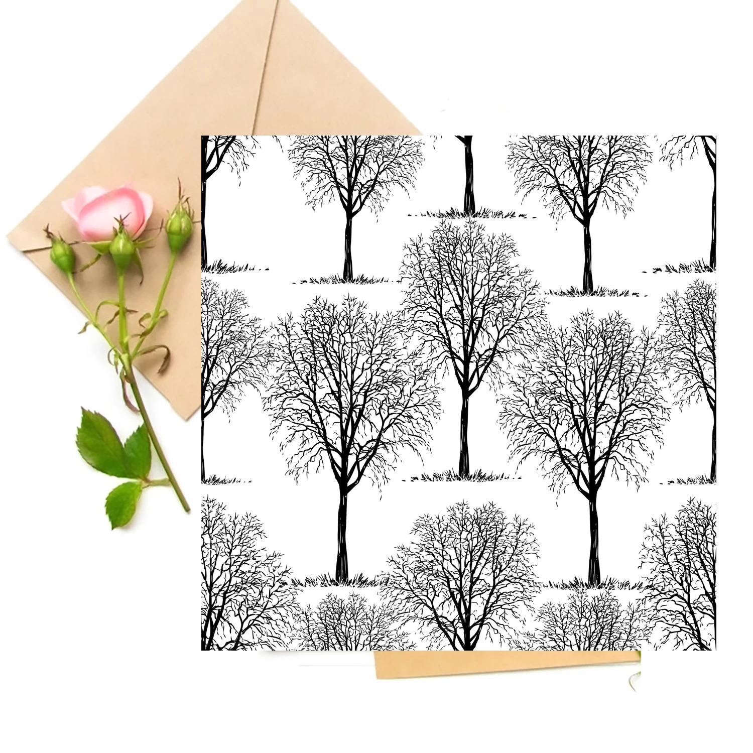

Lush Tree Background Clear Stamps For DIY Scrapbooking Card Making Stamps Fun Decoration Supplies