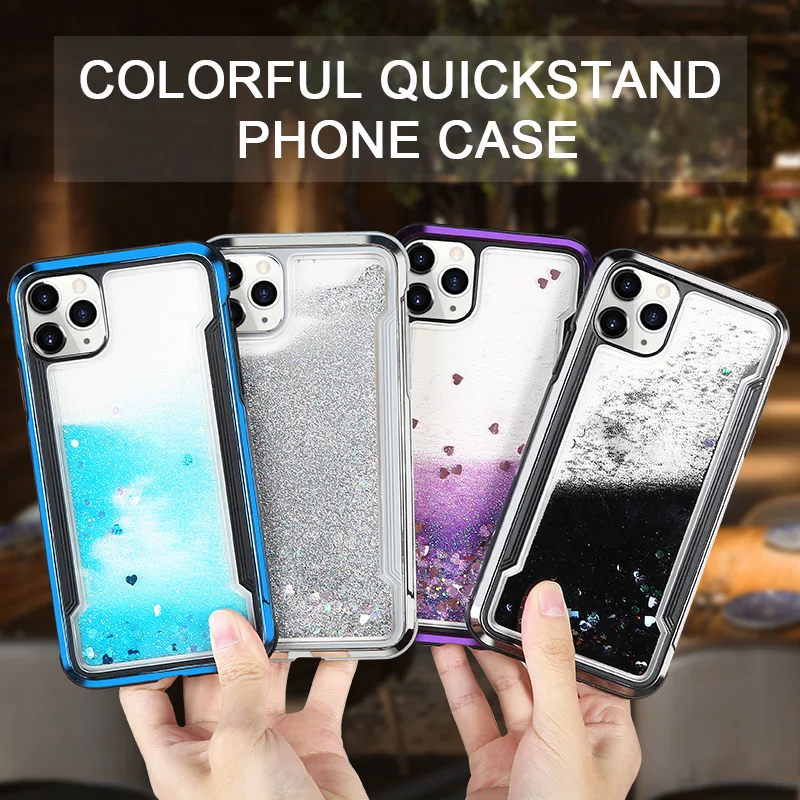 KISSCASE чехол для телефона Quicksand iPhone 11 Pro Max с блестящим сердцем Capa 7 8 Plus XS X XR |