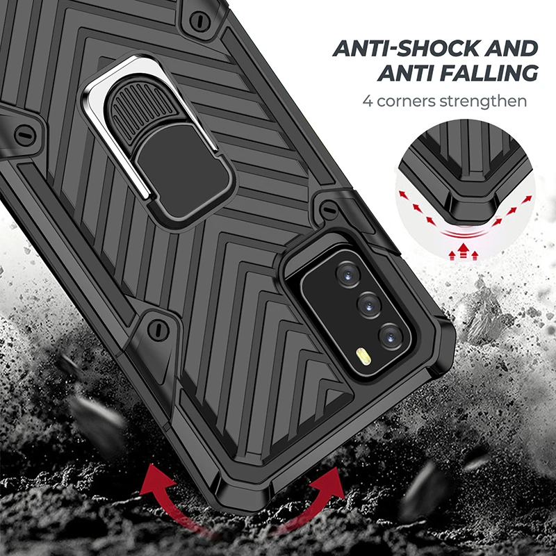 

Poco M3 Case For Xiaomi Poco M3 X3 Case For Redmi Note 9 Pro 8 9S 9A 9AT 8A Capa For Pocophone M3 X3 NFC Magnetic Armor Case